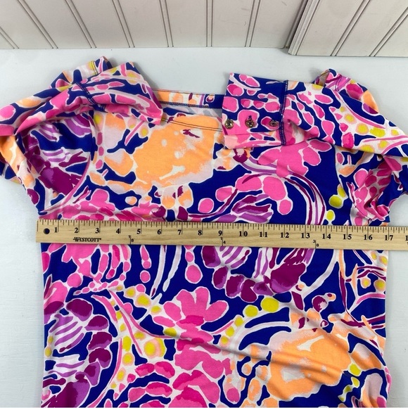 Lilly Pulitzer Sophie Catch Release Bright Colorful Crab Lobster Mini Dress Sz M - Picture 7 of 11